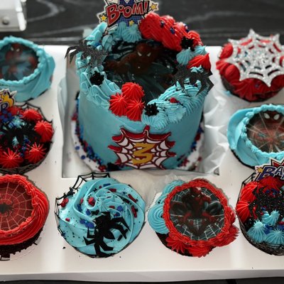 5”Bento Cake & 8 Cupcakes 
