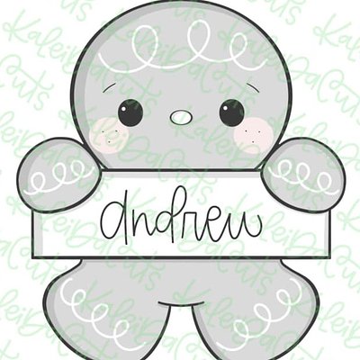 Christmas Name Plaque Cookie