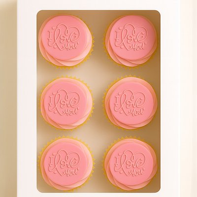 Custom Fondant Cupcakes (6)