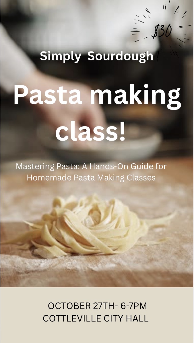 Pasta Making Class 10/27/2026