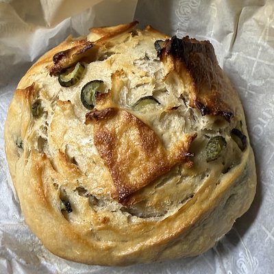 Cheddar Jalapeño Sourdough Loaf
