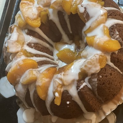 Peach Cobbler Cake 