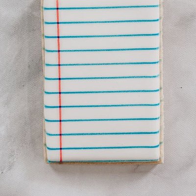 Notebook Paper Cookie