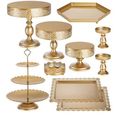 10 Pieces Gold  Display Set
