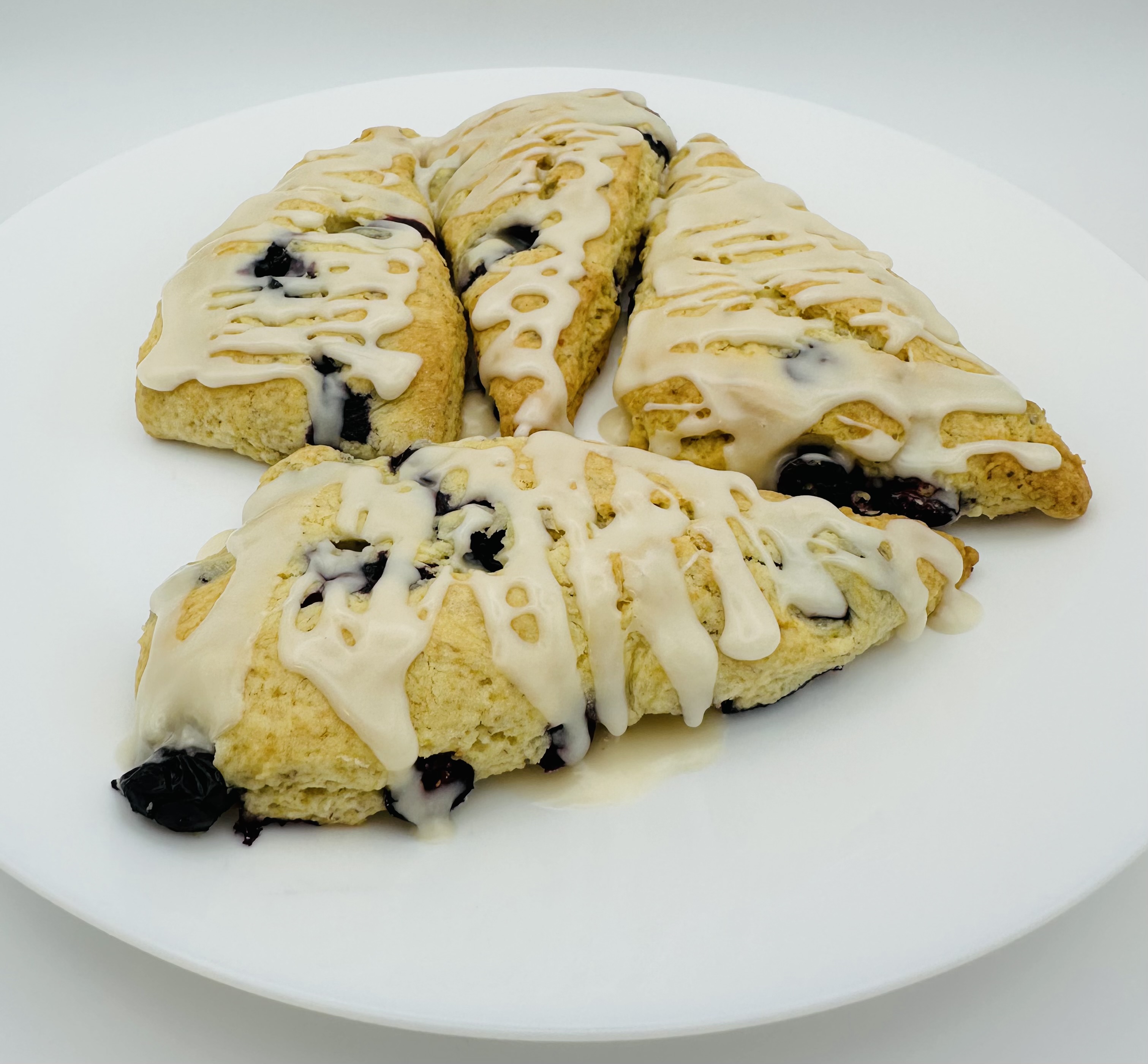 4 Blueberry Lemon Scones