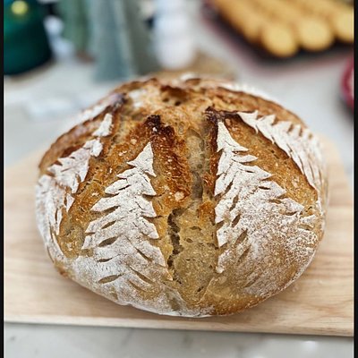 Christmas Tree Circle Sourdough Loaf