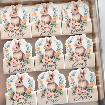 Personalized Bunny Cookies