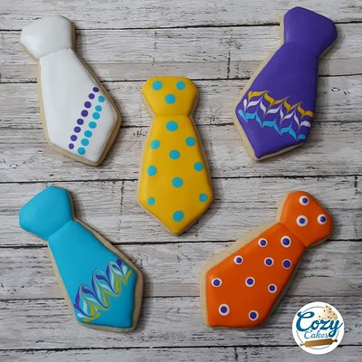 Ties and Bowties Iced Sugar Cookies (Dozen)