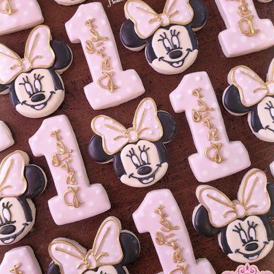 Minnie Mouse Birthday Sugar Cookies
