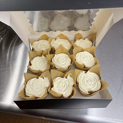 GF Strawberry Cupcakes W/ Cream Cheese Frosting 