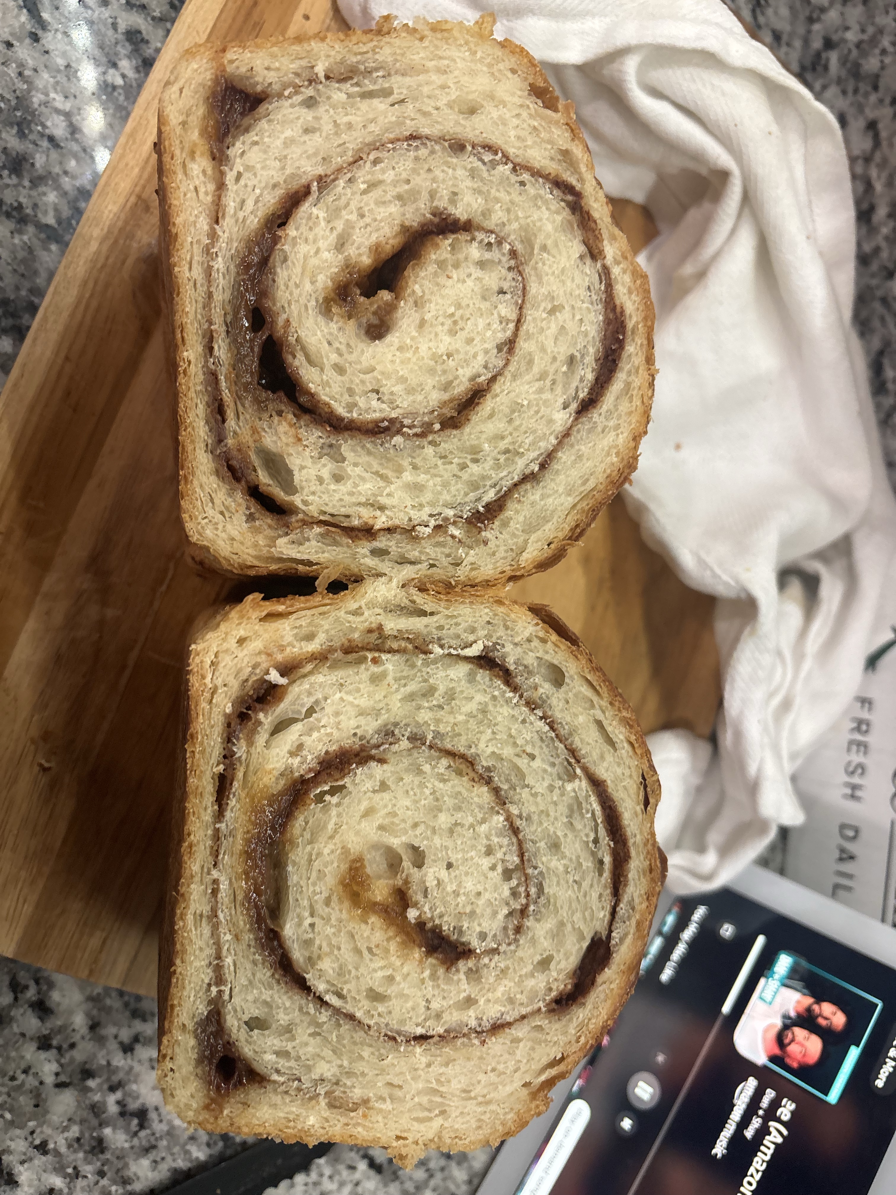 Cinnamon swirl Sandwich loaf 