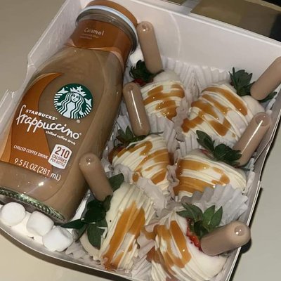 Coffee infused strawberries
