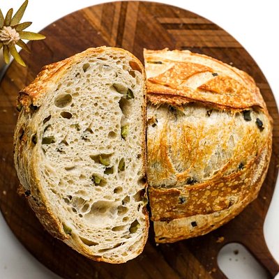 Cheesy Dill Pickle Sourdough 