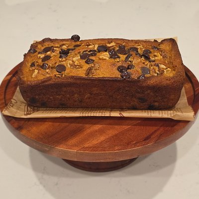 Walnuts And Chocolate Chips Banana Bread Loaf