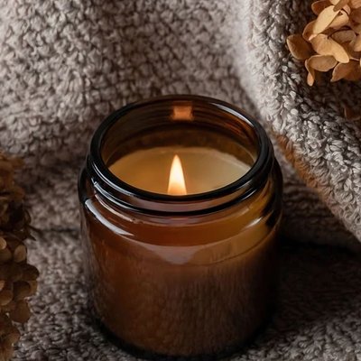 Hand Poured Beeswax Candle(4 Oz) No Scent 