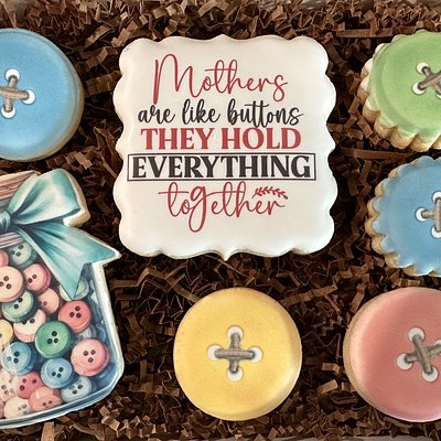 Mother’s Day Button Cookies