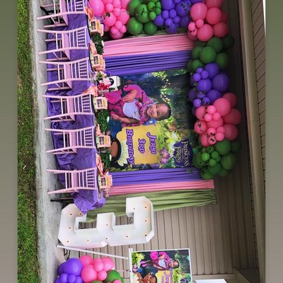 Custom Backdrop/ Balloon Garland 