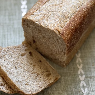 Honey Wheat Sourdough Sandwich Loaf 