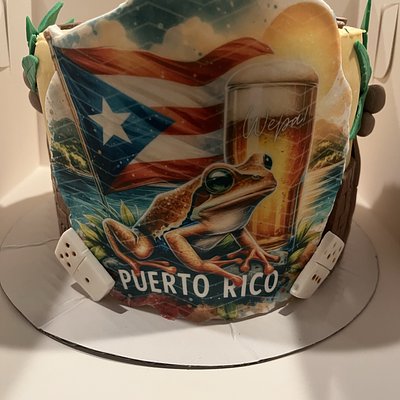 Puerto Rico Theme Custom Cake