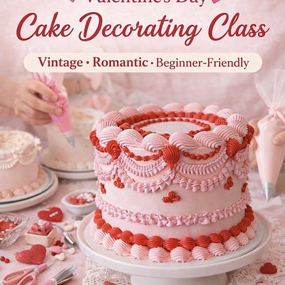 Valentines Cake Decorating Class