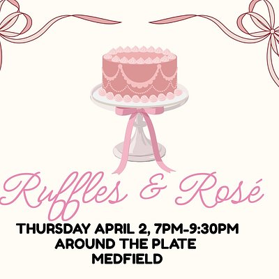 Ruffles & Rosé Cake Class 4/2 @ 7pm