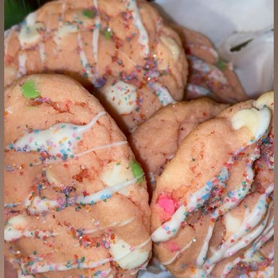 🍓strawberry white Chocolate Cookies 