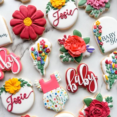Wildflower Baby in Bloom Cookies