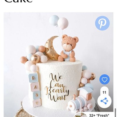 Baby Shower/ Gender Reveal Cake 10 Inch Tall 