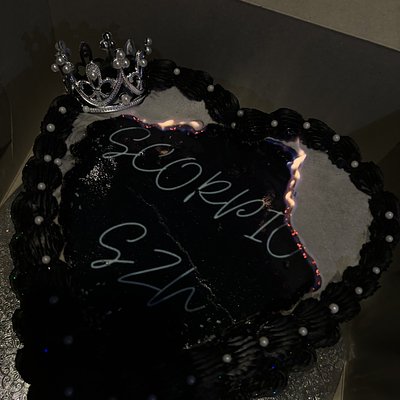 Burning Heart Cake W/ Photos