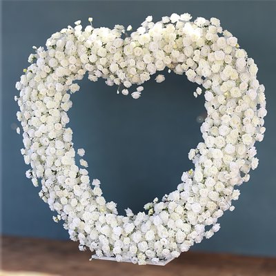 7ftx7ft White Flower Backdrop Without Stand