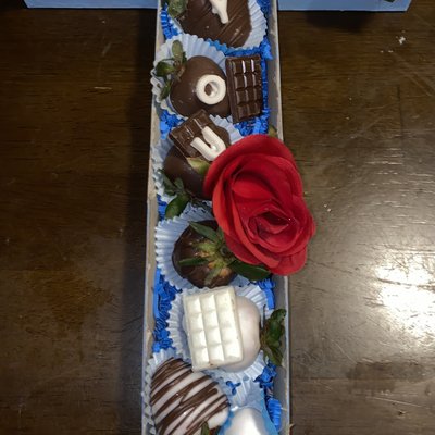 Large Chocolate Strawberry Letter