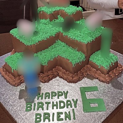 109. Minecraft Cake ~108 Servings