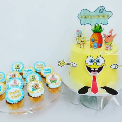 Pack Sponge Bob Cake And Cupcakes