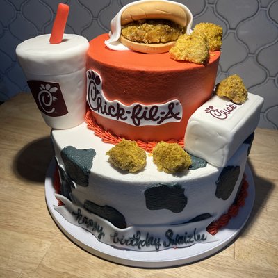 10/6 Tiered cake (serves 36) 