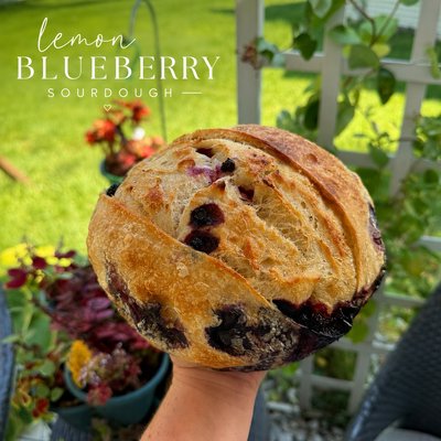 Lemon Blueberry Sourdough Loaf