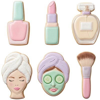 Ladies, Spa Day Shaped Cookies