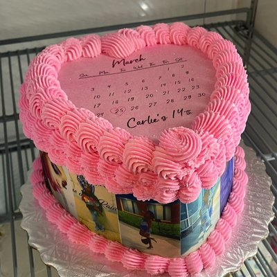 Heart Cake Burn Topper With Photos