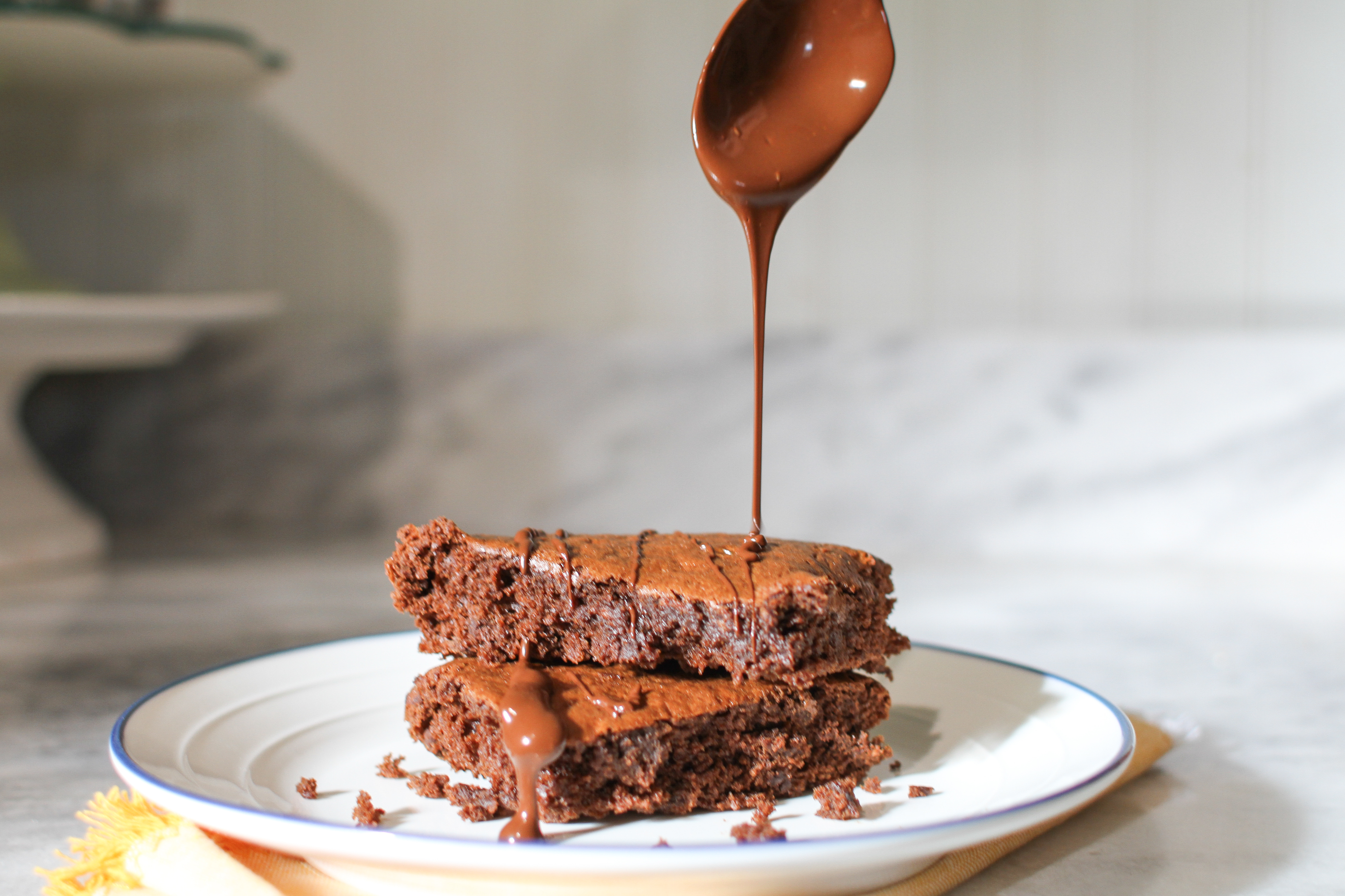 8x8 Pan Of Gluten-free No Refined Sugar Triple Chocolate Brownies