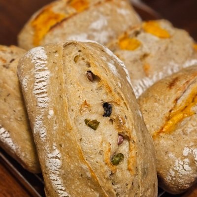 Mixed Greek Olive, Thyme And Lemon Sourdough Bread 