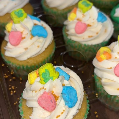 Half Dozen Lucky Charms Cupcakes
