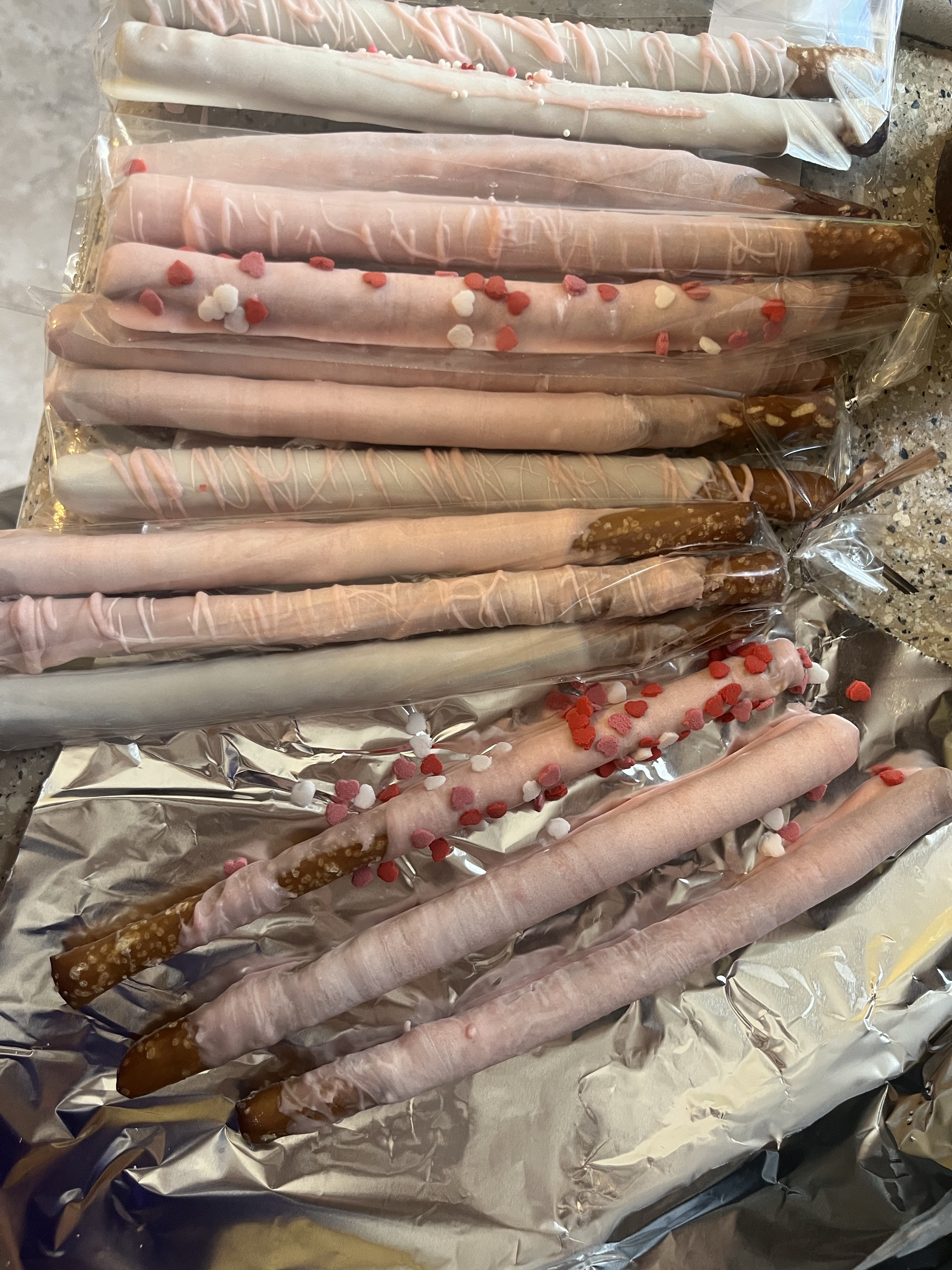 choc  dipped pretzels 