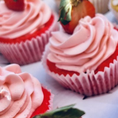 Triple Strawberry Cupcakes Dozen 