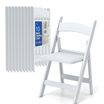 White Padded Folding Chair