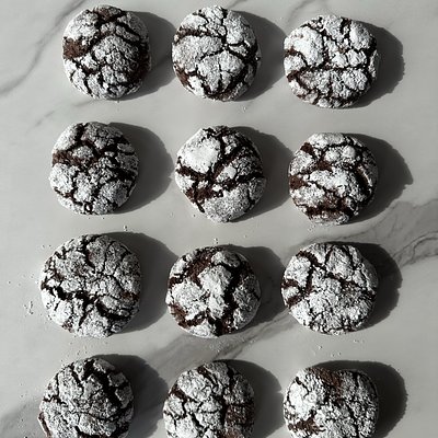 Chocolate Espresso Crinkle Cookies