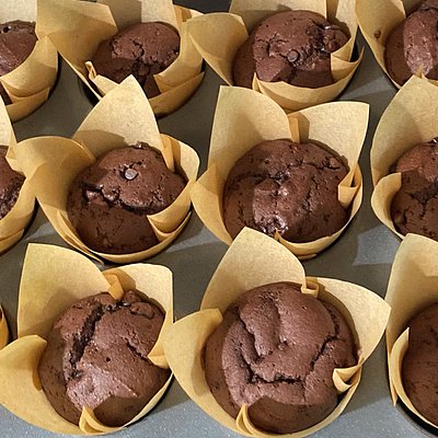 Vegan Sourdough Double Chocolate Muffins (6ct) 