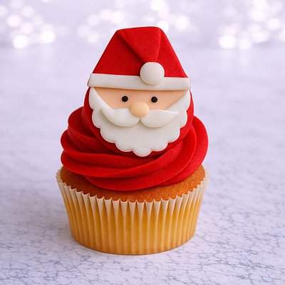 Custom Christmas Fondant Cupcakes