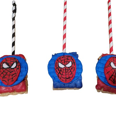 Custom Spiderman Rice Krispy Treats