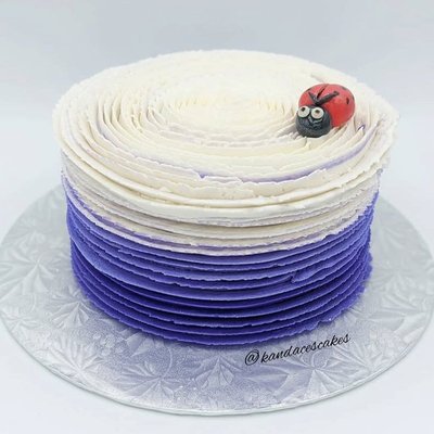 Ladybug Ruffle Cake