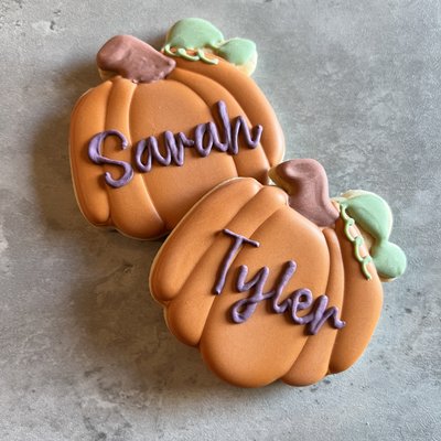 Halloween Pumpkin Personalized Cookie