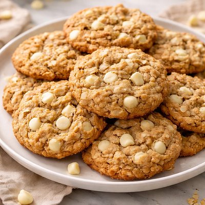 White Chocolate Oatmeal Cookies 